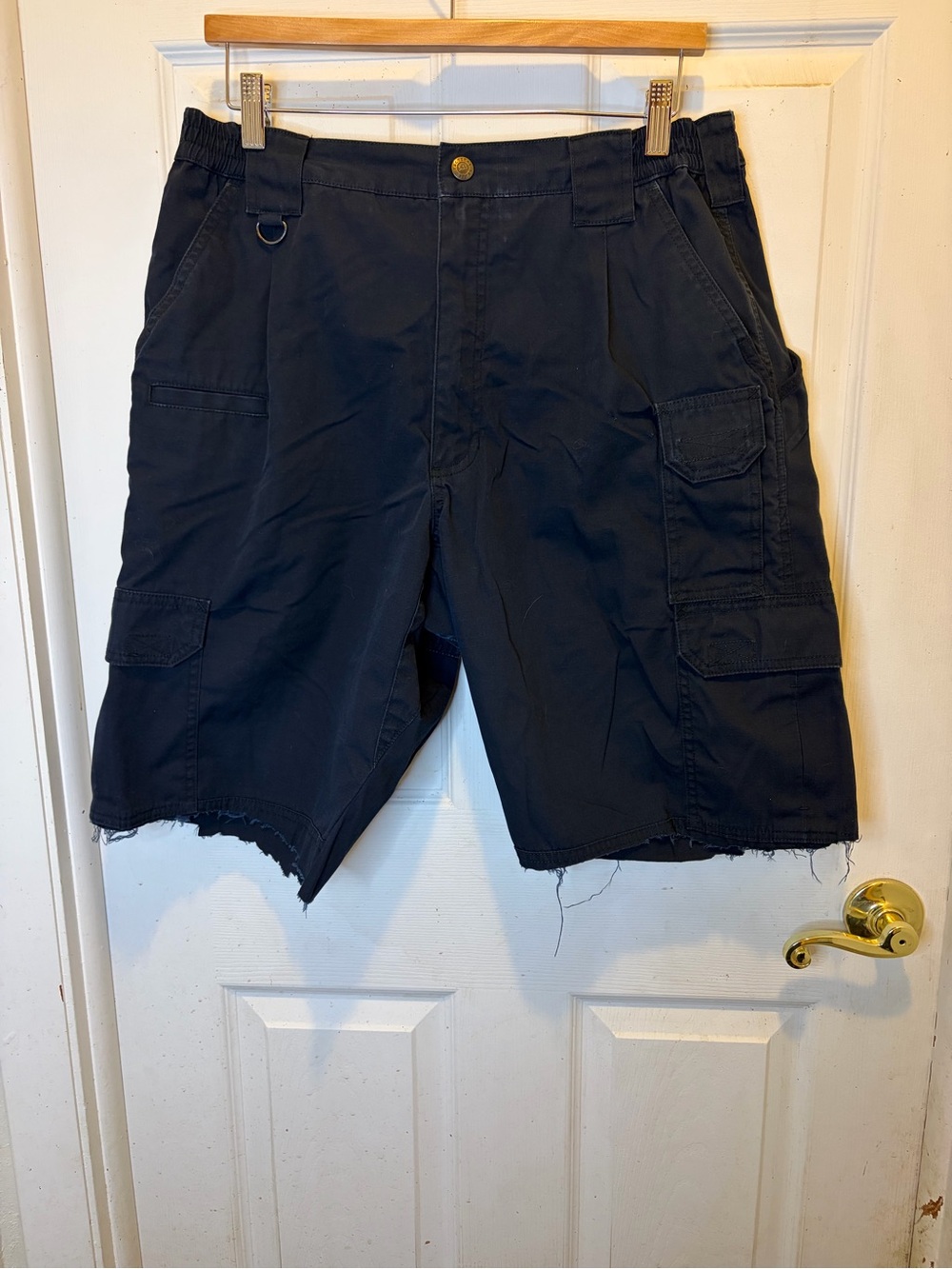 5.11 Tactical Black Cut-Off Cargo Shorts with Utility Loops